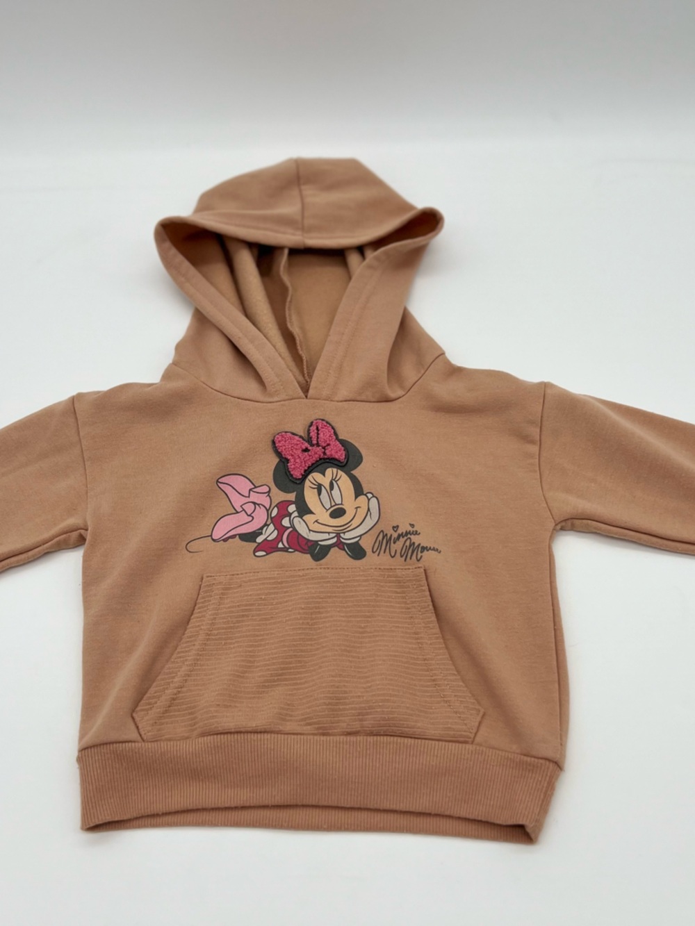 Disney Minnie Mouse Baby Toddler Fleece Hoodie 2T Tan